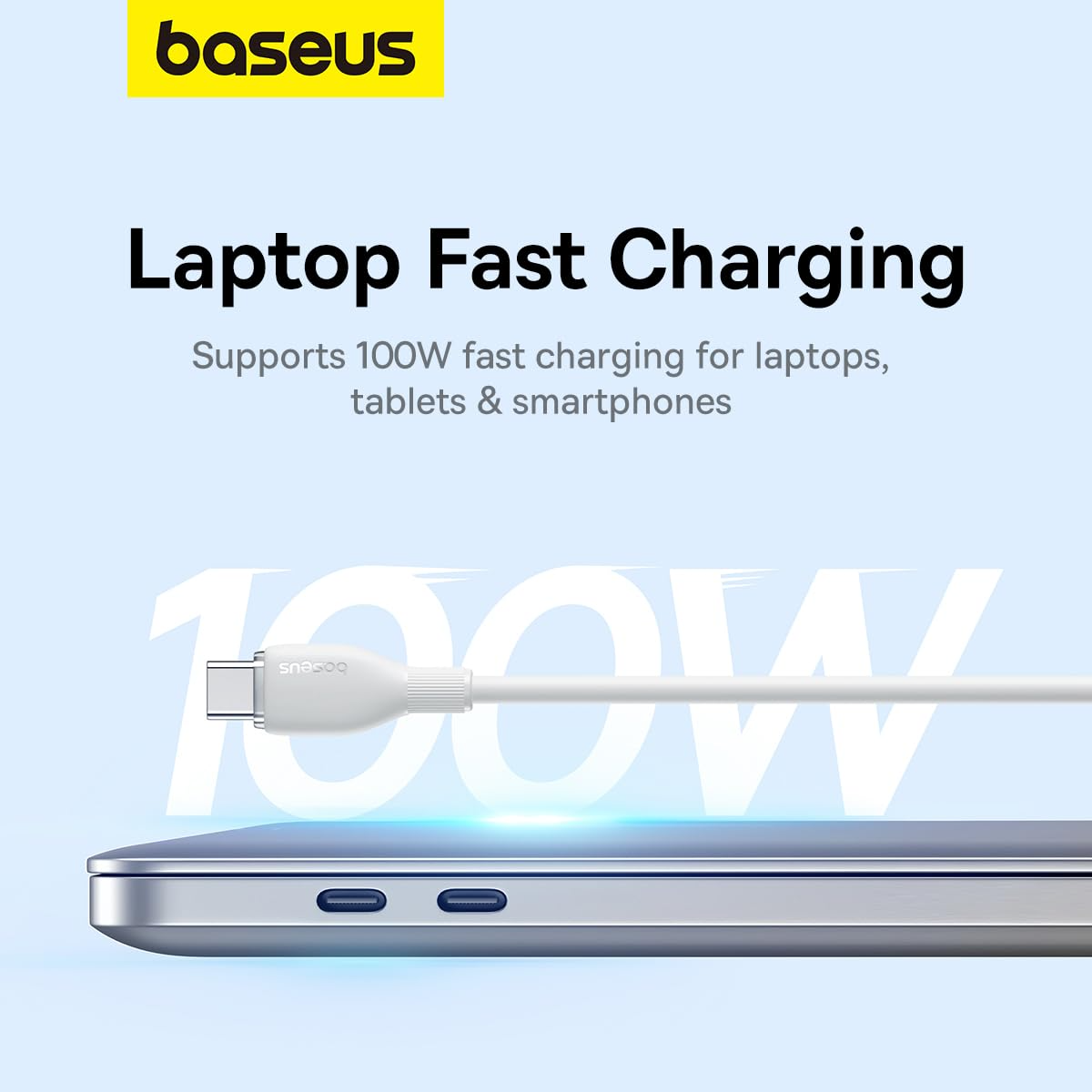 USB-C Data and Charging Cable - USB-C Baseus Pudding, 100W, 1.2m, White P10355702221-00