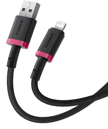USB-A to Lightning Data and Charging Cable Baseus Dura Series, 18W, 2m, Red P10377801U01-03