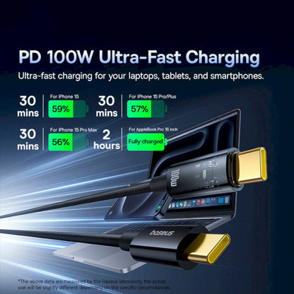 USB-C Data and Charging Cable - USB-C Baseus Explorer, 100W, 1m, Black P10319703111-00
