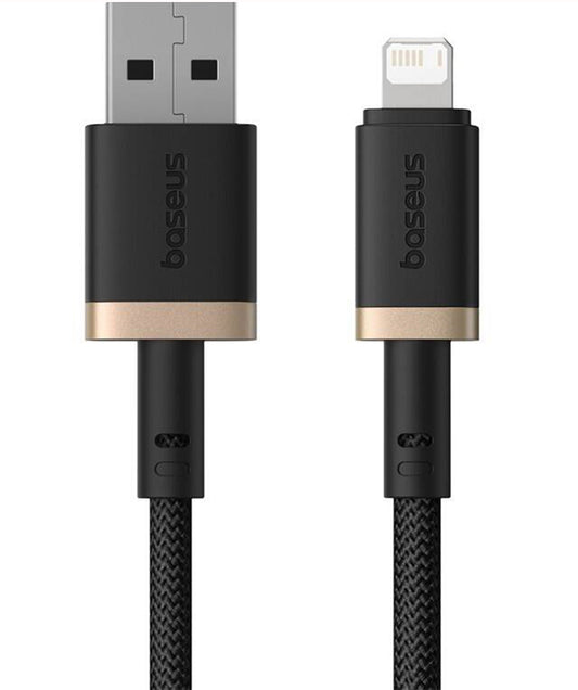 USB-A to Lightning Data and Charging Cable Baseus Dura Series, 18W, 2m, Gold P10377801U01-02