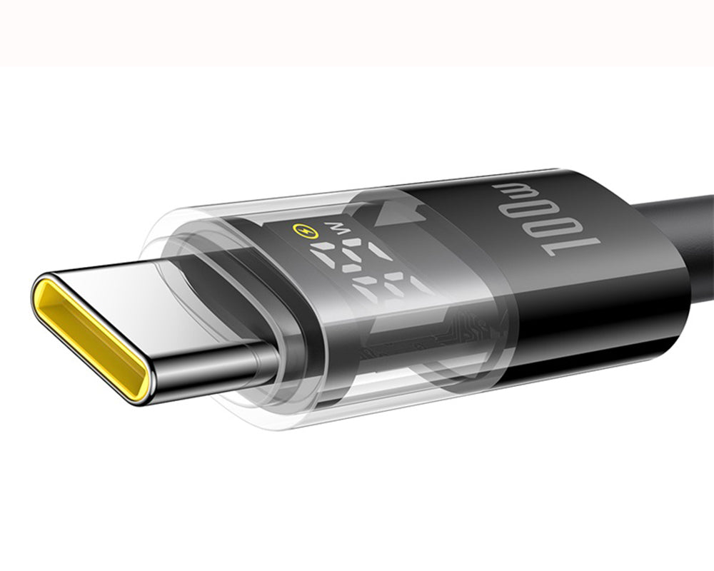 USB-A to USB-C Data and Charging Cable Baseus Display 2, 100W, 1m, Black P10382701121-00