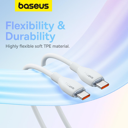 USB-C Data and Charging Cable - USB-C Baseus Pudding, 100W, 1.2m, White P10355702221-00
