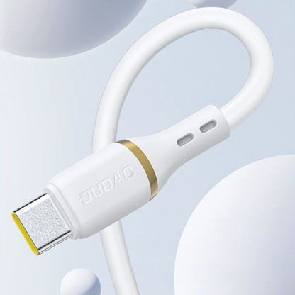 USB-A to USB-C Data and Charging Cable Dudao L25T, 100W, 1m, White