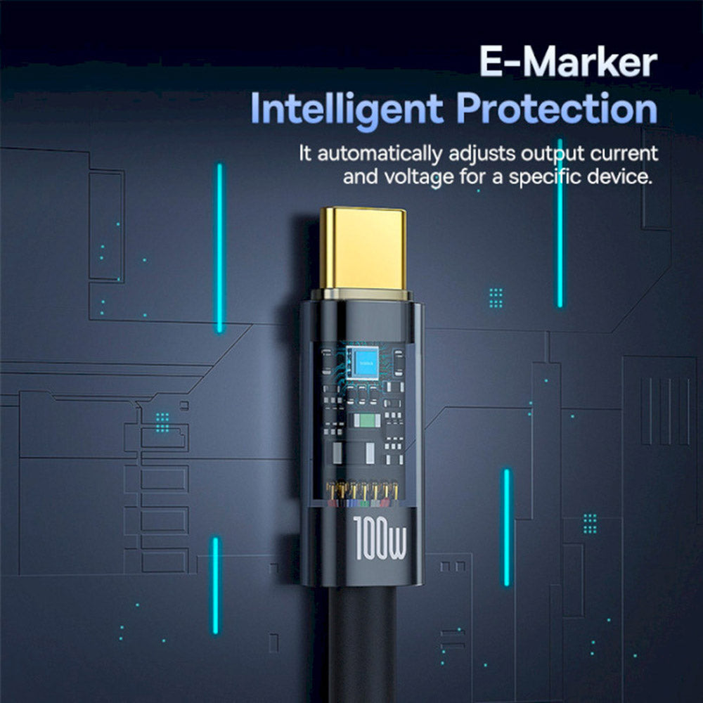 USB-C Data and Charging Cable - USB-C Baseus Explorer, 100W, 1m, Black P10319703111-00