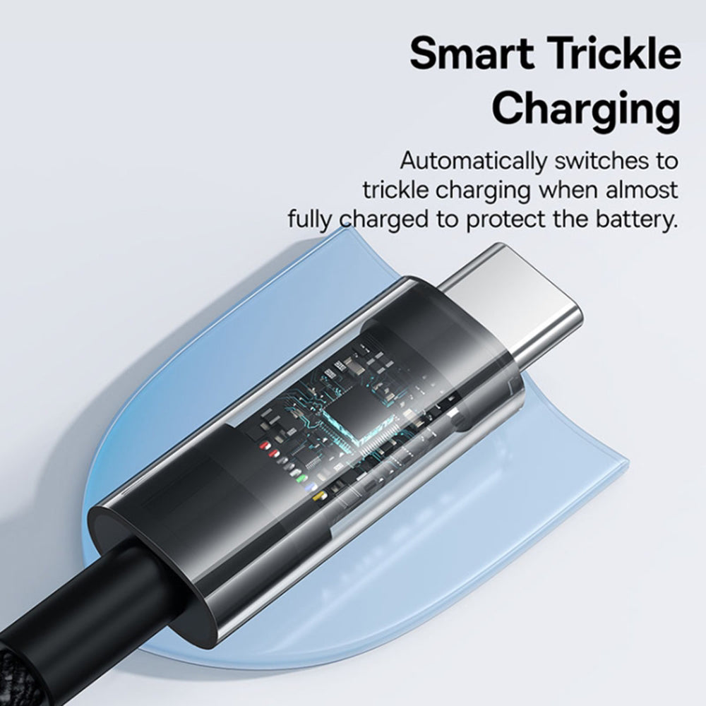 USB-A to USB-C Baseus Gem Data and Charging Cable, 100W, 2m, Black P10373002111-01