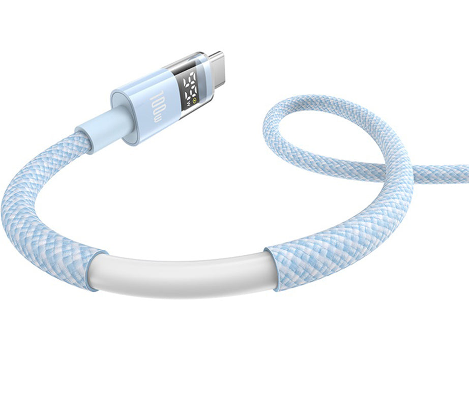 USB-A to USB-C Data and Charging Cable Baseus Display 2, 100W, 2m, Blue P10382701311-01