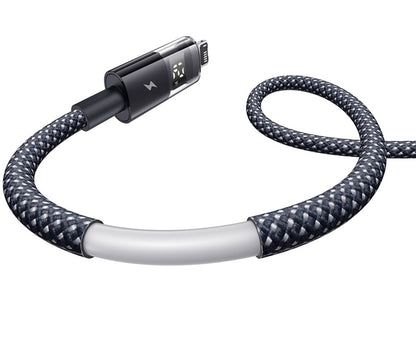 USB-A to Lightning Baseus Display 2 Data and Charging Cable, 18W, 1m, Black P10382700121-00