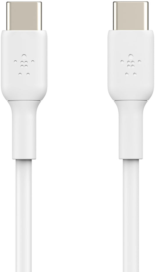 USB-C Data and Charging Cable - USB-C Belkin BoostCharge, 60W, 1m, Set of 2 pieces, White CAB003bt1MWH2PK
