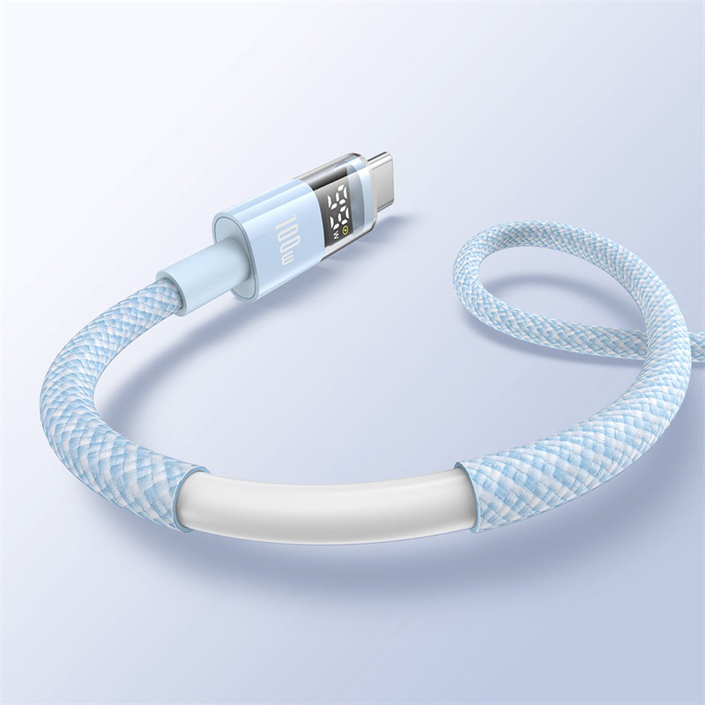 USB-A to USB-C Data and Charging Cable Baseus Display 2, 100W, 1m, Blue P10382701311-00
