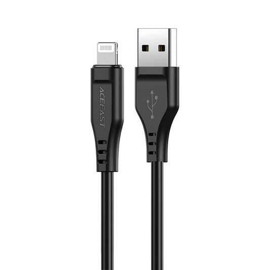 USB-A to Lightning Data and Charging Cable Acefast C3-02, 18W, 1.2m, Black