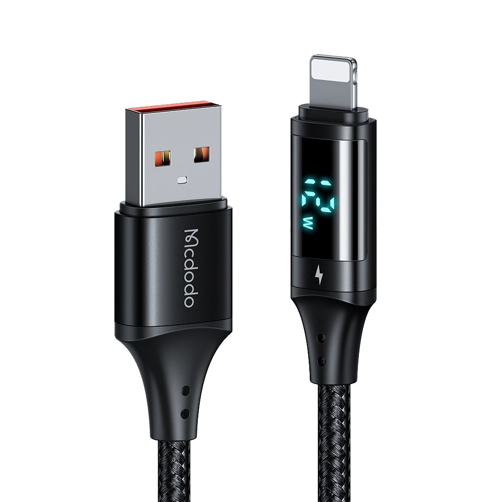 USB-A to Lightning McDodo CA-1060 Data and Charging Cable, 12W, 1.2m, Black