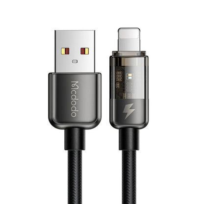 USB-A to Lightning McDodo CA-3140 Auto Power Off Data and Charging Cable, 18W, 1.2m, Black