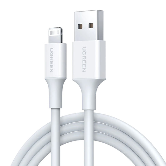 USB-A to Lightning Data and Charging Cable UGREEN US155 (20728), 18W, 1m, White