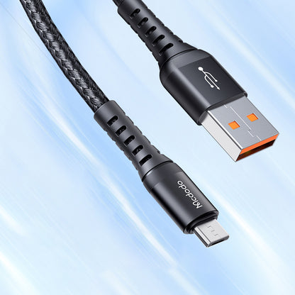 USB-A to microUSB Data and Charging Cable McDodo CA-2281, 18W, 1m, Black
