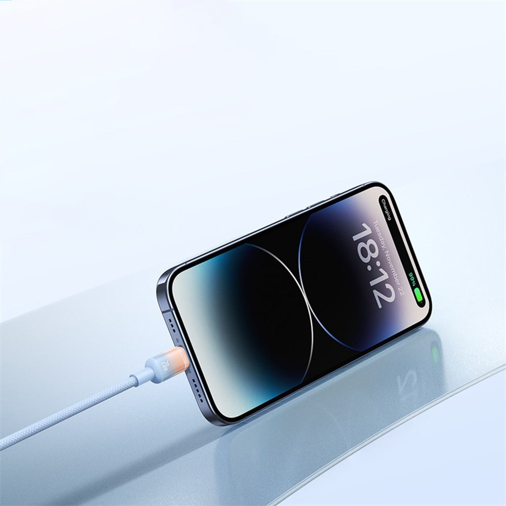 Baseus Discolor USB-A to USB-C Data and Charging Cable, 100W, 1m, Silver E0420803