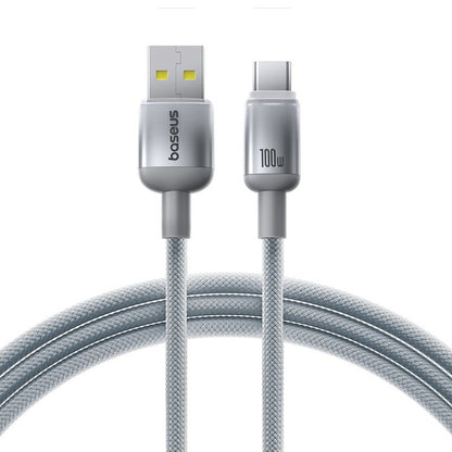 Baseus Discolor USB-A to USB-C Data and Charging Cable, 100W, 2m, Silver E0420700