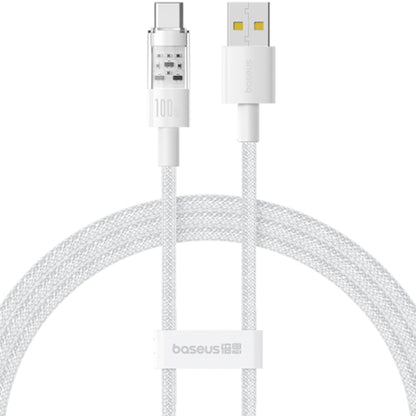 USB-A to USB-C Baseus Gem Data and Charging Cable, 100W, 1m, White P10373002211-00