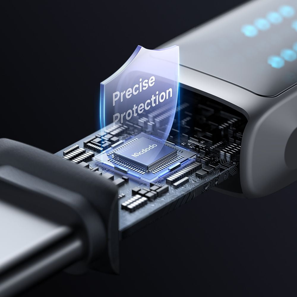 USB-A to USB-C McDodo CA-2350 Display Data and Charging Cable, 100W, 1.2m, Black