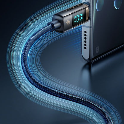 USB-A to USB-C McDodo CA-3630 Data and Charging Cable with Auto Power Off Display, 66W, 1.2m, Black