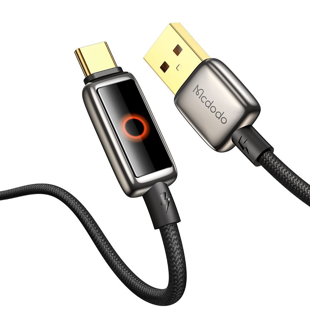 USB-A to USB-C McDodo CA-6650 Data and Charging Cable, Auto Power Off, 100W, 1.2m, Black