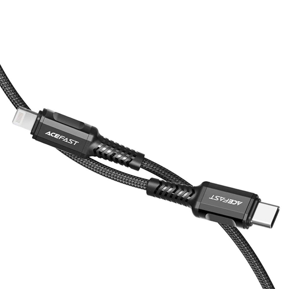 USB-C to Lightning Data and Charging Cable Acefast C1-01, 30W, 1.2m, Black