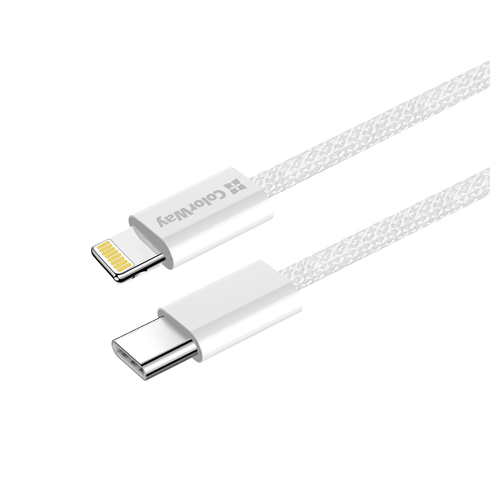USB-C to Lightning Data and Charging Cable ColorWay CW-CBPDCL061, 27W, 1m, Gray