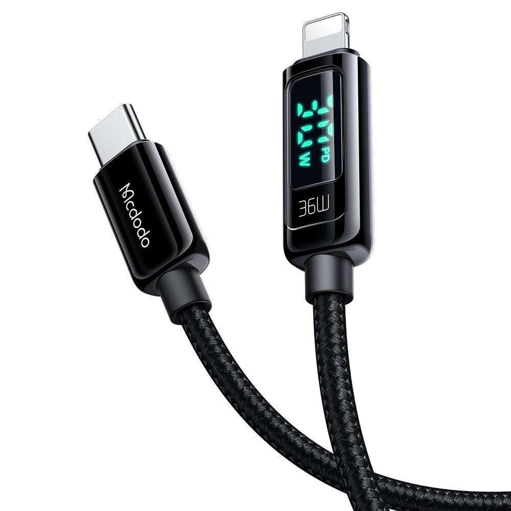 USB-C to Lightning McDodo CA-8810 Data and Charging Cable, 36W, 1.2m, Black