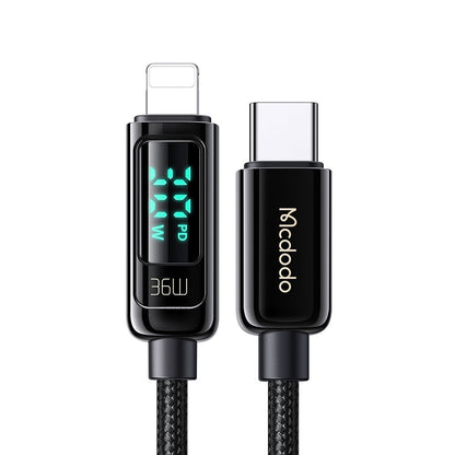 USB-C to Lightning McDodo CA-8810 Data and Charging Cable, 36W, 1.2m, Black