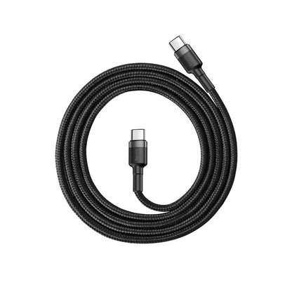 USB-C Data and Charging Cable - USB-C Baseus Cafule, 60W, 2m, Set of 2 pieces, Black E0418501