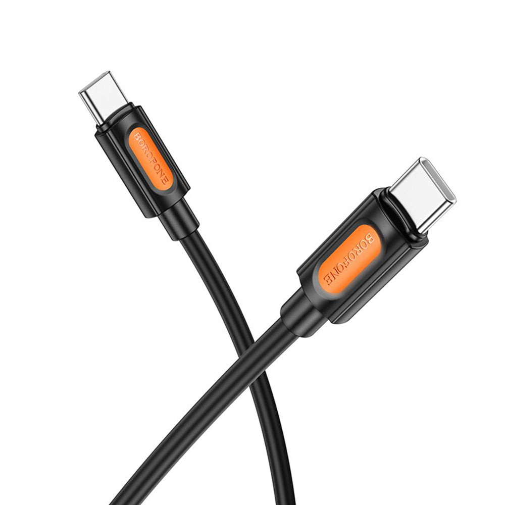 USB-C Data and Charging Cable - USB-C Borofone BX114 Silicone, 60W, 1m, Black
