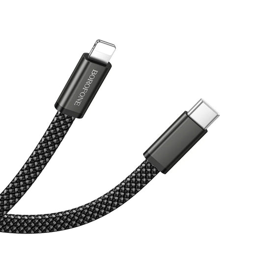 USB-C Data and Charging Cable - USB-C Borofone BX124 Peace, 30W, 1m, Black