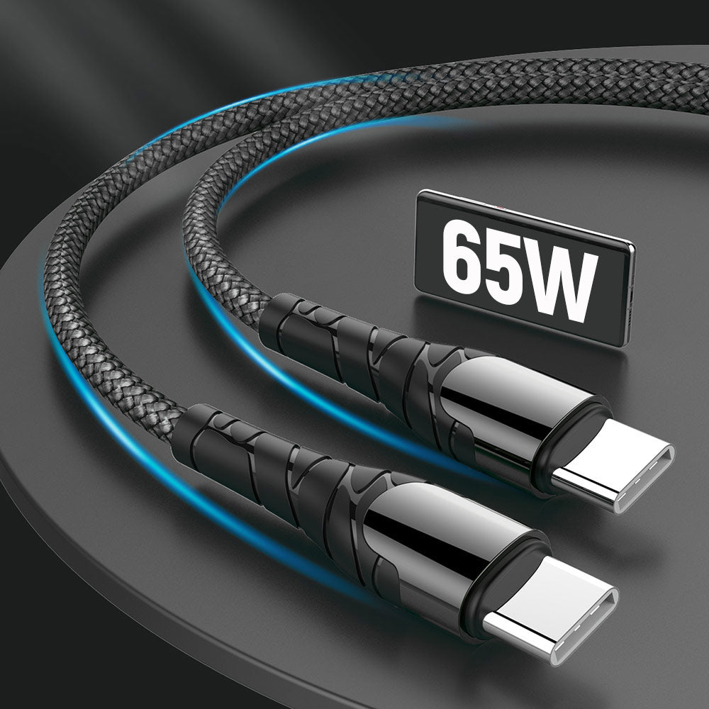 USB-C Data and Charging Cable - USB-C ColorWay CW-CBPDCC040, 65W, 1m, Gray