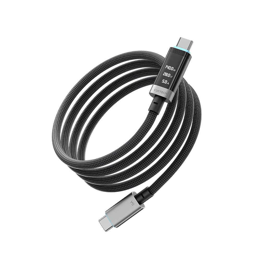 USB-C Data and Charging Cable - USB-C Cuktech CTC620P Display, 240W, 2m, Black CCTC620POSBK