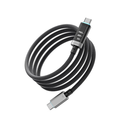 USB-C Data and Charging Cable - USB-C Cuktech CTC620P Display, 240W, 2m, Black CCTC620POSBK