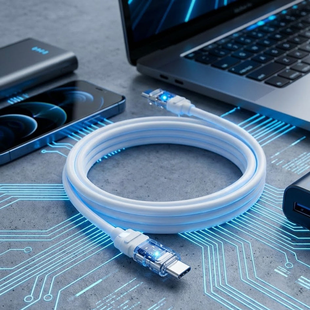 USB-C Data and Charging Cable - USB-C Lito LD05, 60W, 1m, White