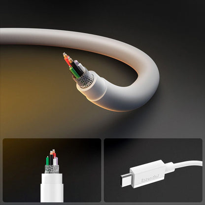 USB-C Data and Charging Cable - USB-C Spigen Essential, 60W, 1m, White ACA08717