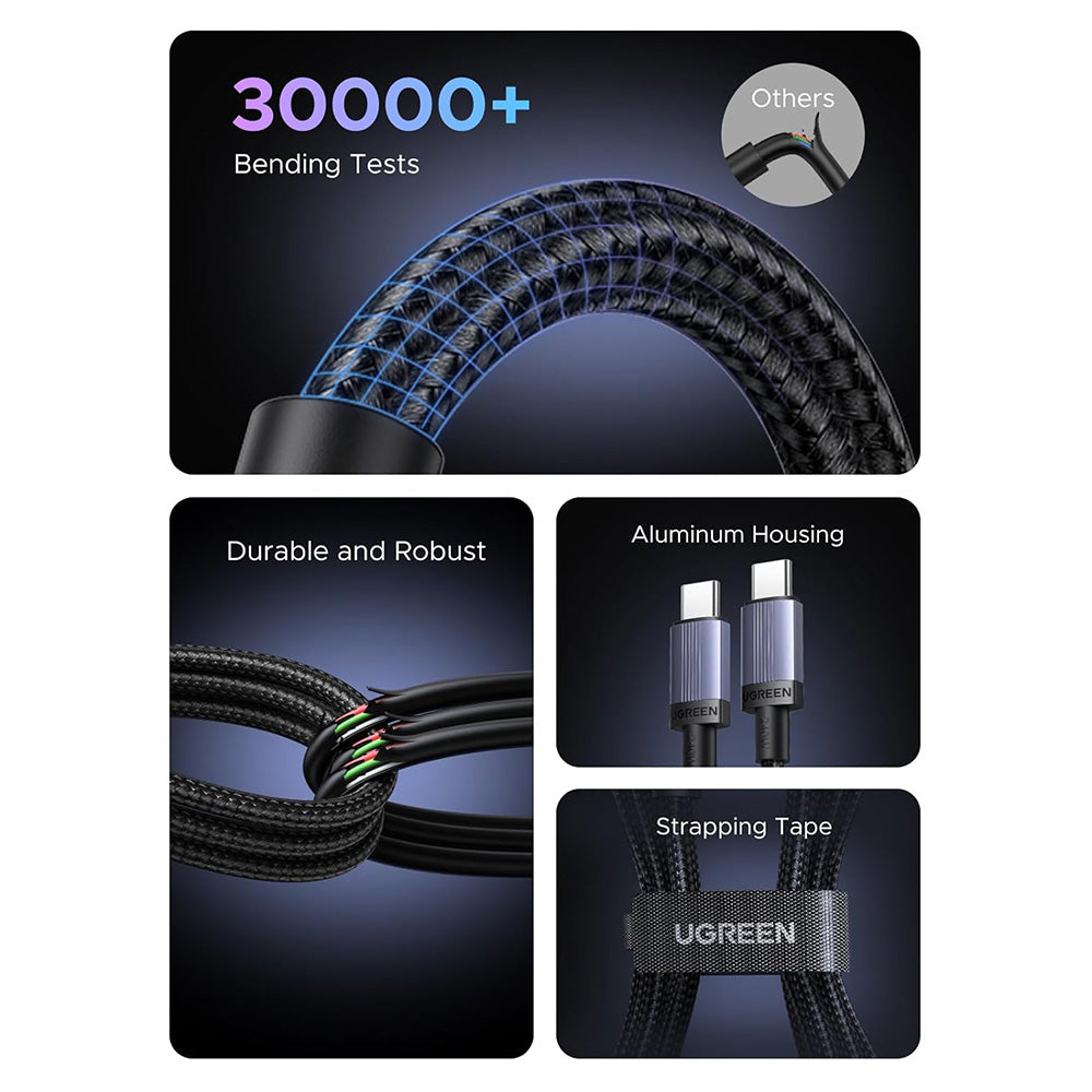 USB-C Data and Charging Cable - USB-C UGREEN L532, 240W, 2m, Gray
