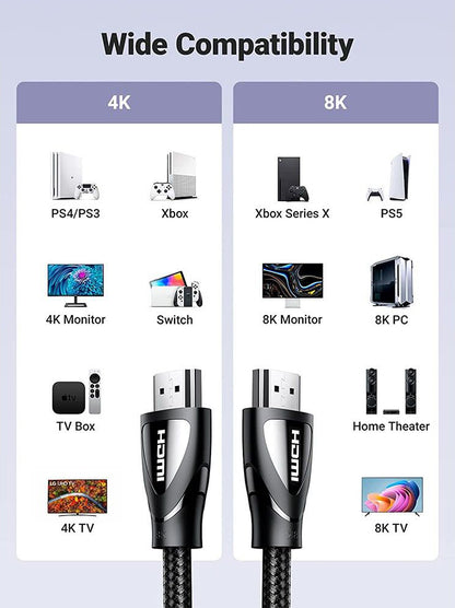UGREEN HD104 Video Cable, HDMI - HDMI, 8K, 2m, Black