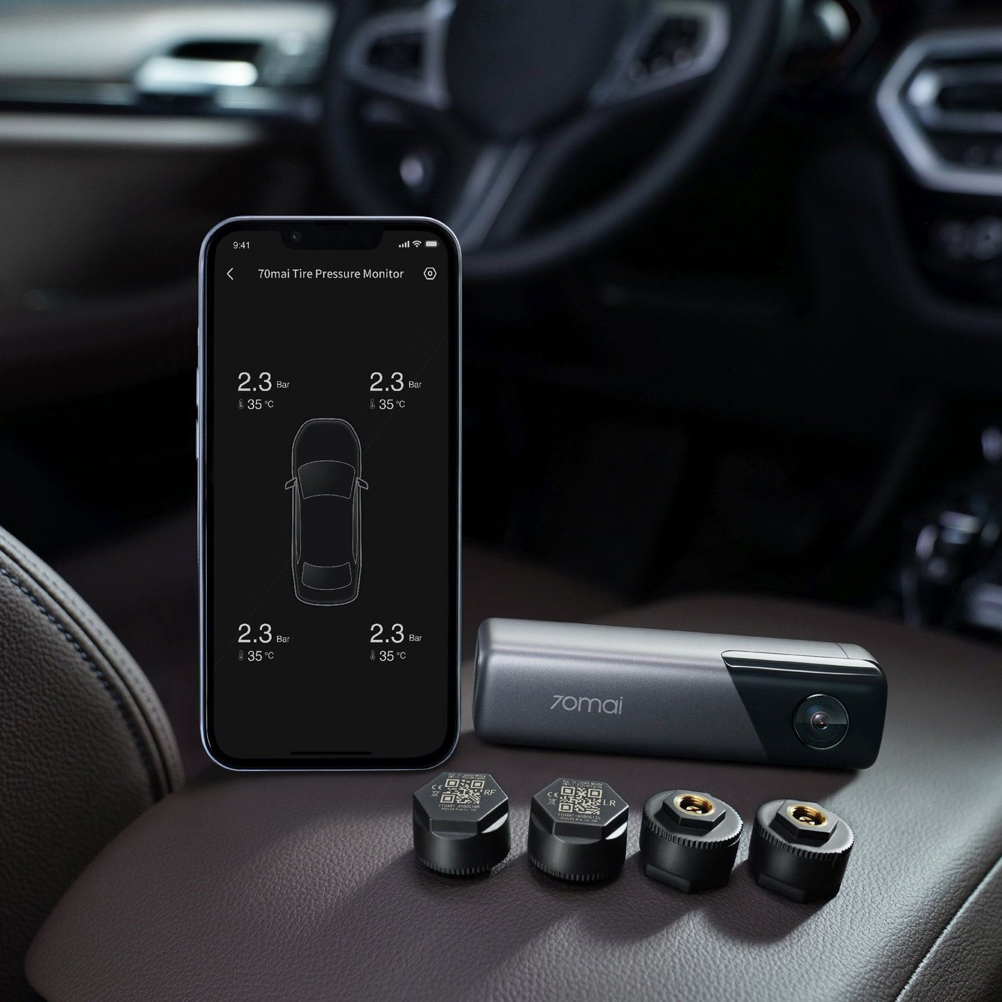 Car Camera 70mai Dash Cam M500, 1944P, Wi-Fi, GPS, AI, 64Gb 