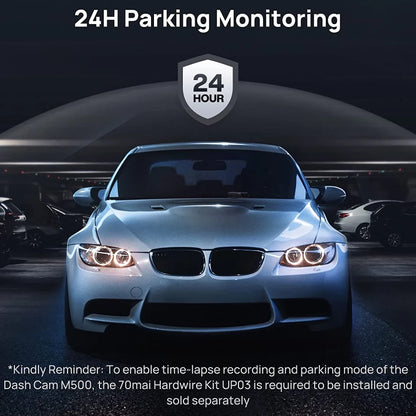 Car Camera 70mai Dash Cam M500, 1944P, Wi-Fi, GPS, AI, 64Gb 