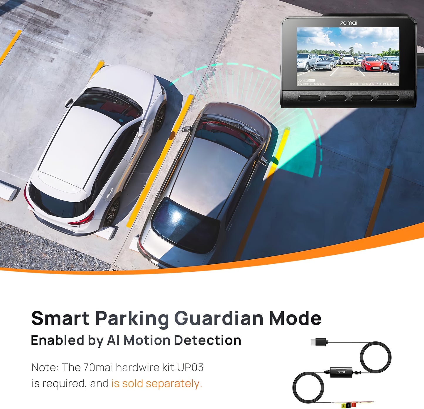 70mai Dash Cam A810, 4K, Wi-Fi, GPS, 3inch Display