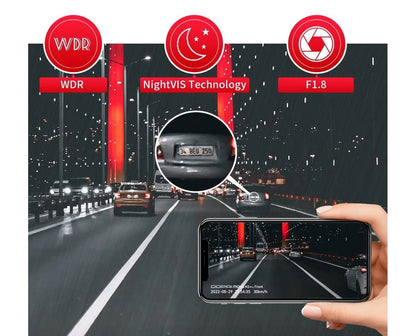 DDPAI mola N3 Pro Front and Rear Car Camera, 1600P, Wi-Fi