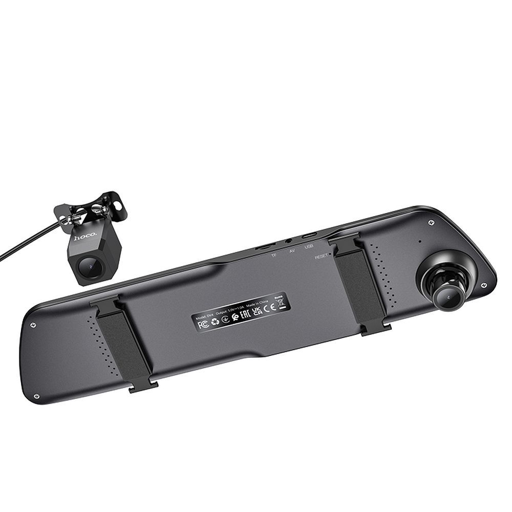 HOCO DV4 Mirror Front Back Face Car Camera, 4.5inch Display