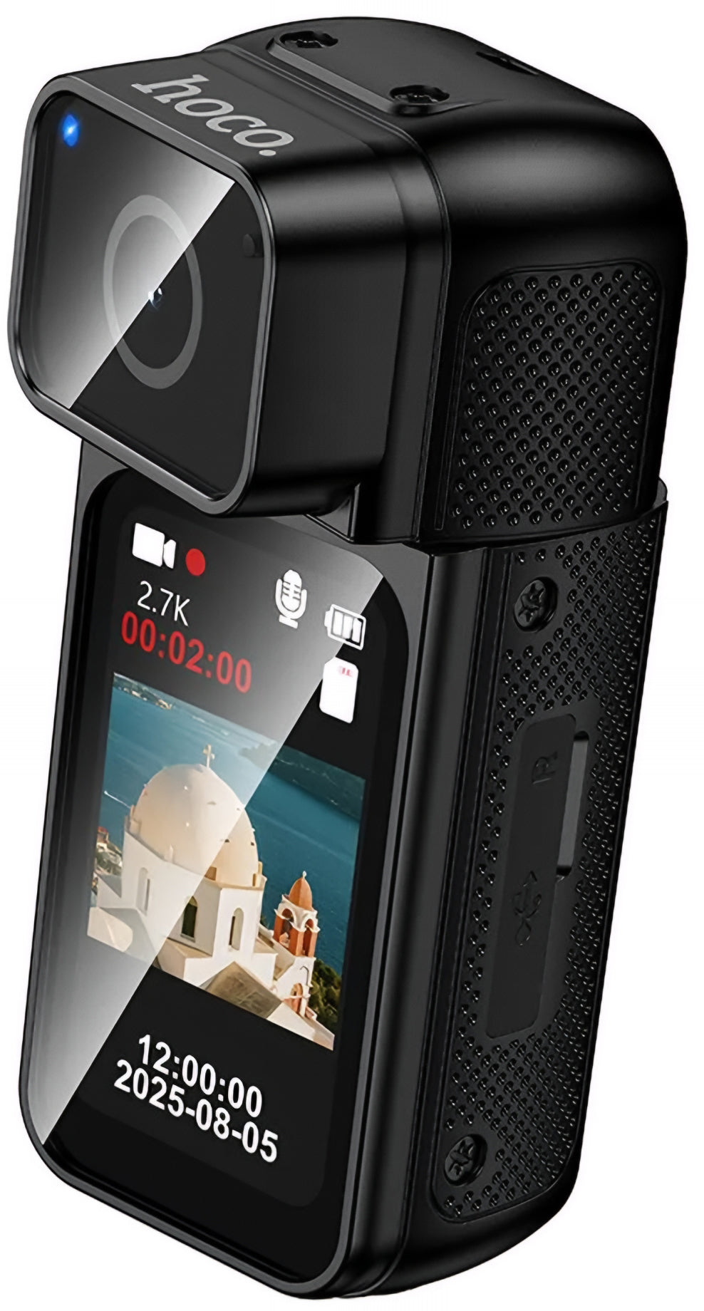 HOCO DV105 Sports Camera, 2.7K, 1.47inch Display, Black