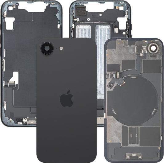 Apple iPhone 17e Battery Cover, With Middle Case, Full Parts, Black, Premium Swap