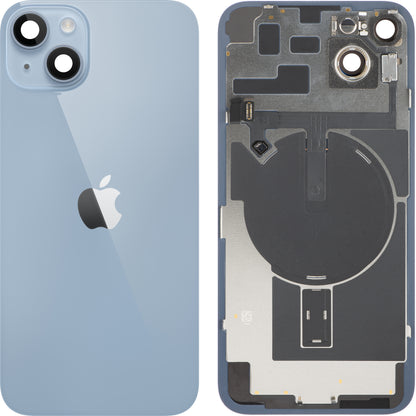 Apple iPhone 14 Plus Battery Cover, With Middle Frame, Full Parts, Blue, Swap