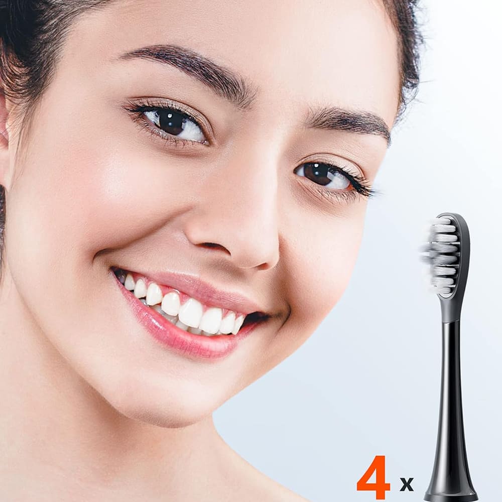 Gum Care Replacement Head for Bitvae S2 / S3 Electric Toothbrush, Set of 4, White