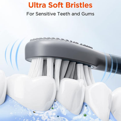 Gum Care Replacement Head for Bitvae S2 / S3 Electric Toothbrush, Set of 4, White