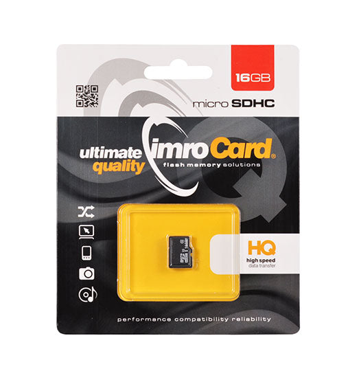 Imro microSDHC Memory Card, 16GB, Class 10 / UHS-1 U1