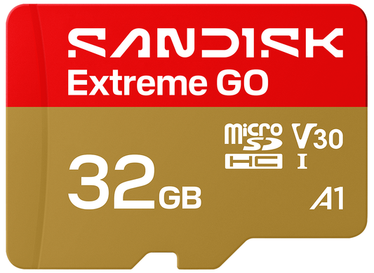 SanDisk Extreme GO Android A1 microSDHC Memory Card, 32GB, Class 10 / UHS-1 U1 SDSQXGN-032G-GN6MN